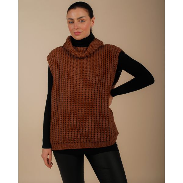Tandie Knitted Tank | Brown