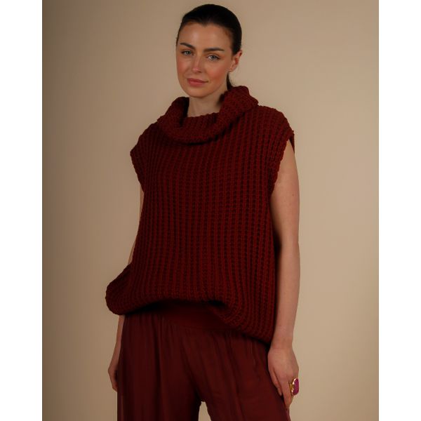 Tandie Knitted Tank | Wine