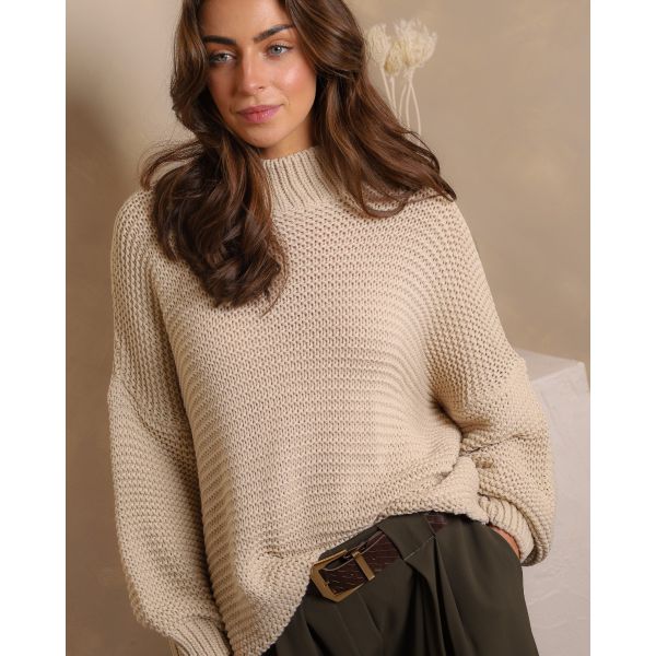 Ottilie Chunky Knit Jumper – Oatmeal