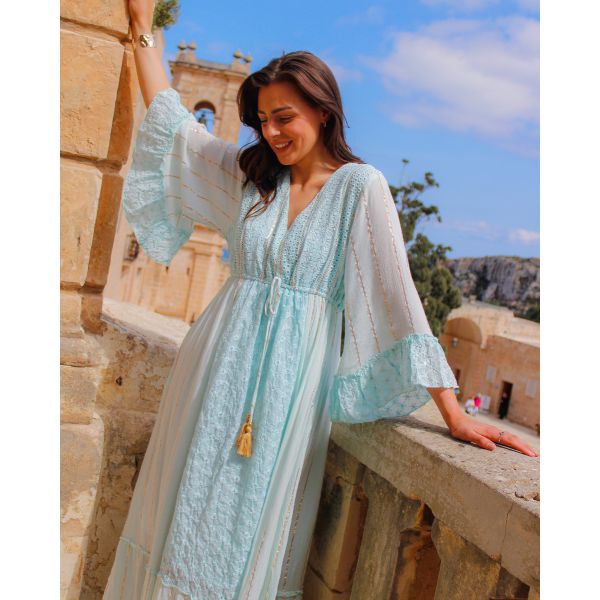 Anastasia Boho Maxi | Turquoise