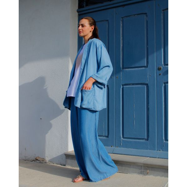 Lennon Edge to Edge Kimono - Light Denim