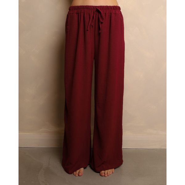 Imogen Wide Leg Trouser - Berry