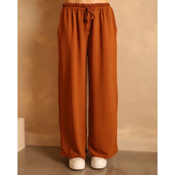 Imogen Wide Leg Trouser | Rust