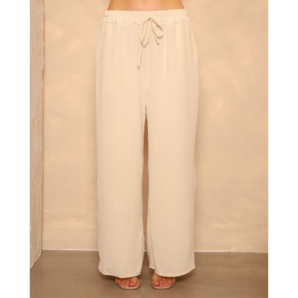 Imogen Wide Leg Trouser | Cream