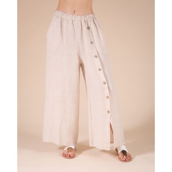 Ria Linen Trouser | Cream