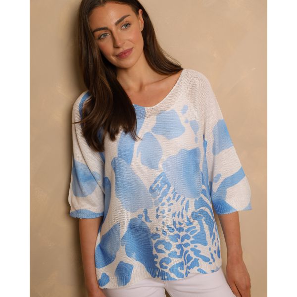 Amouri Abstract Knit – Sky Blue