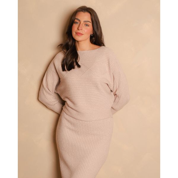 Siena Two Piece Knit Set | Beige