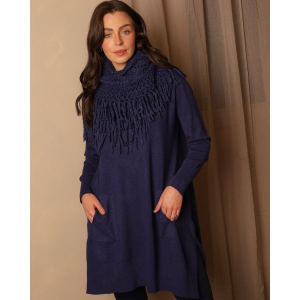 Aspen Knit and Snood | Navy