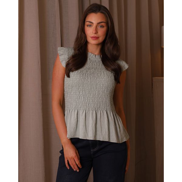 Adena Sherring Top | Sage Green