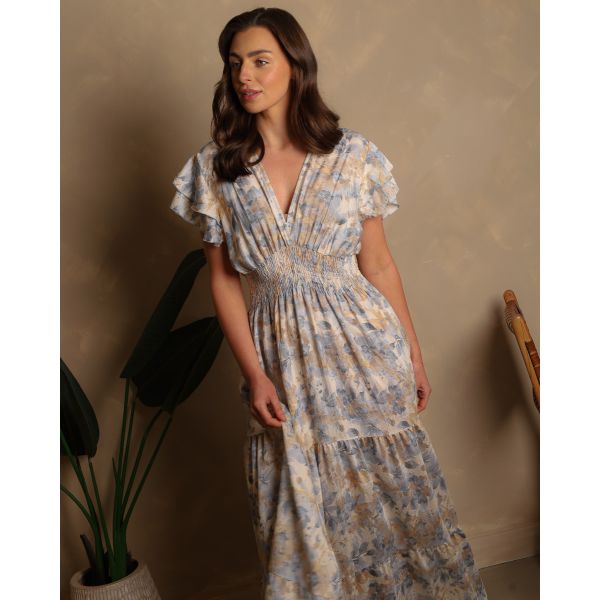 Harper Maxi Dress | Soft Blue Floral
