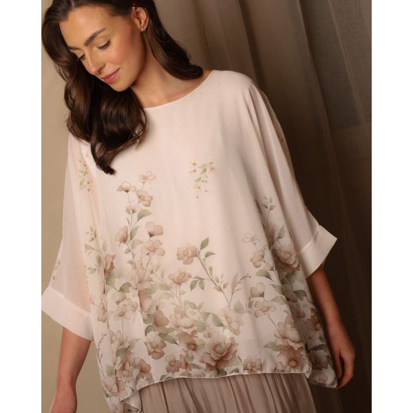 Lilia Soft Bloom Blouse | Nude Floral