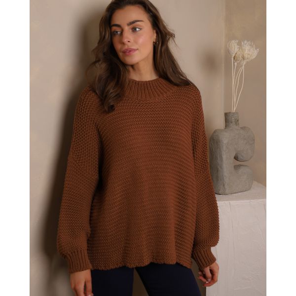 Ottilie Chunky Knit Jumper – Rust