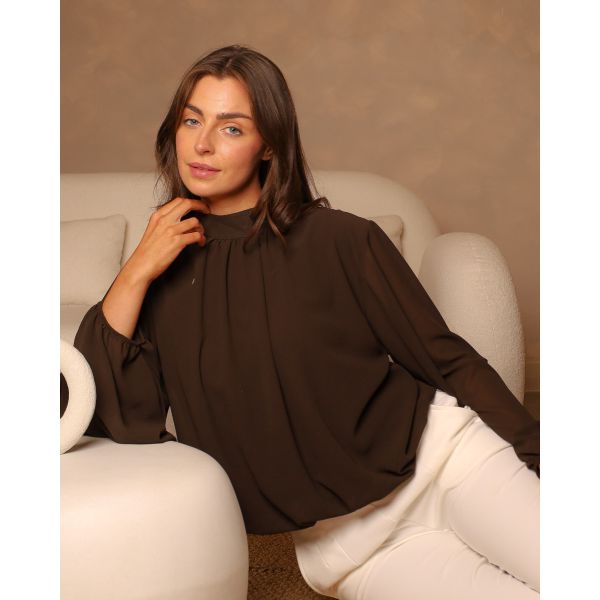 Camile Blouse | Chocolate