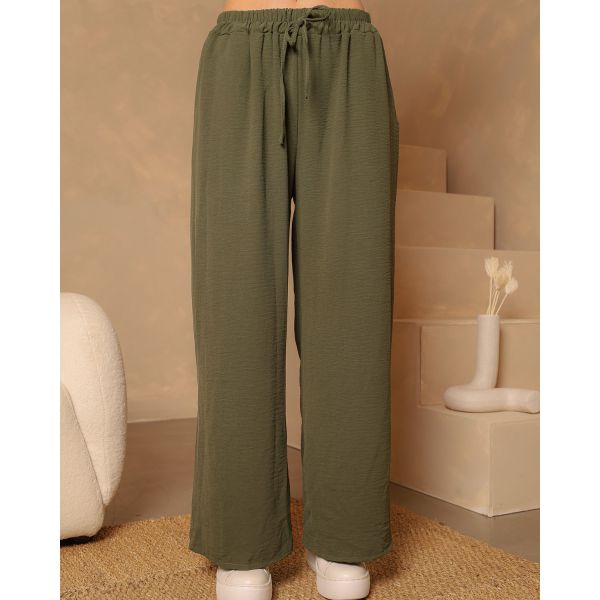 Imogen Wide Leg Trouser | Khaki