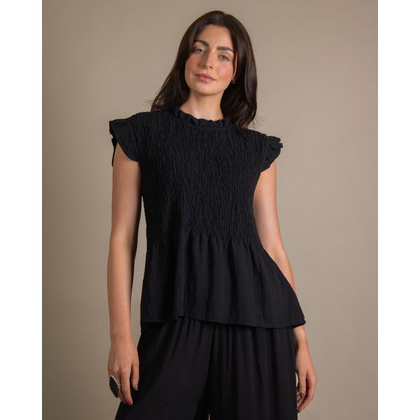 Adena Sherring Top | Black