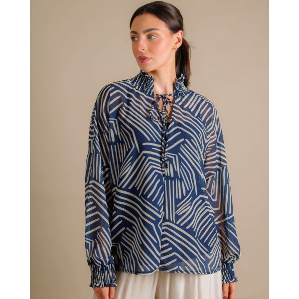 Stella Blouse | Navy