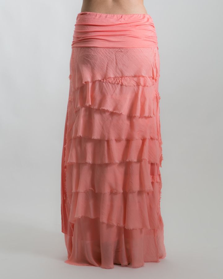 Tier Maxi Skirt / Dress | Coral