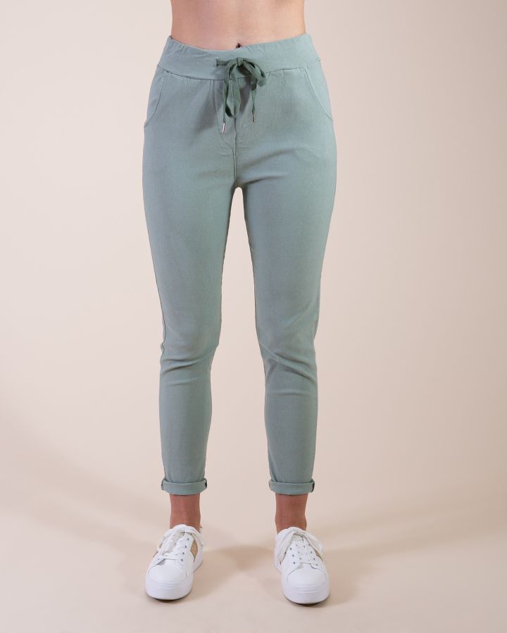 Jenna Relaxed Trouser | Sage Green