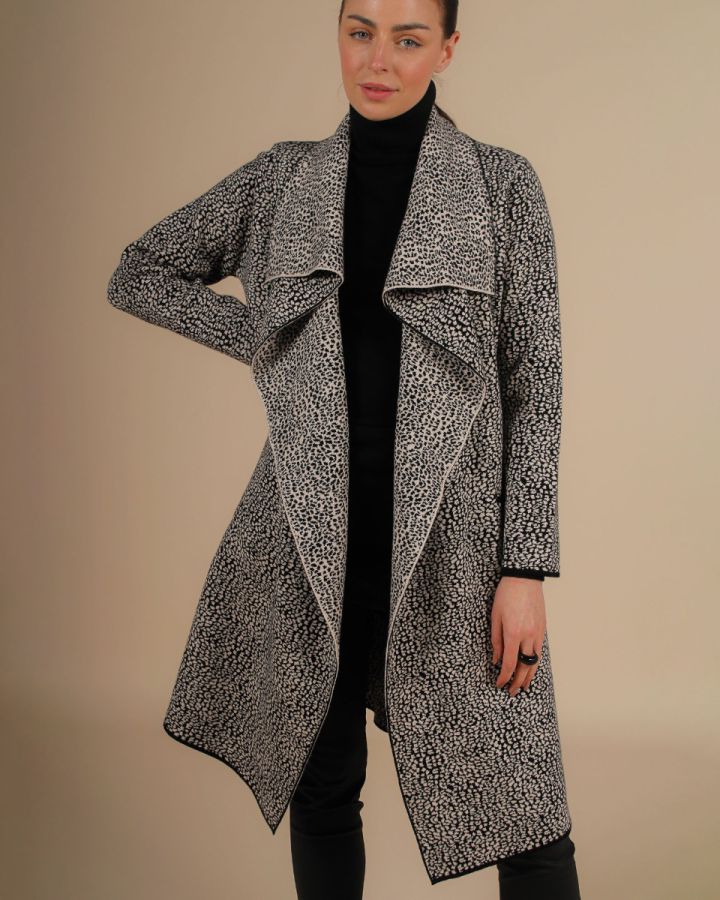 Aurora Coatigan | Black/Cream