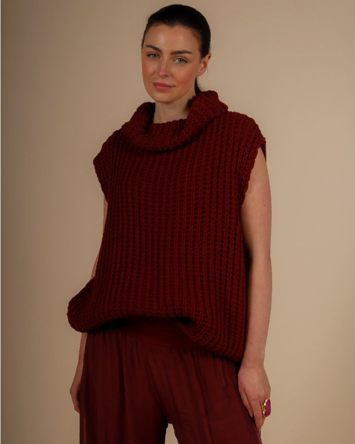 Tandie Knitted Tank | Wine