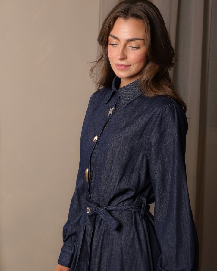 Marina Denim Shirt Dress – Indigo