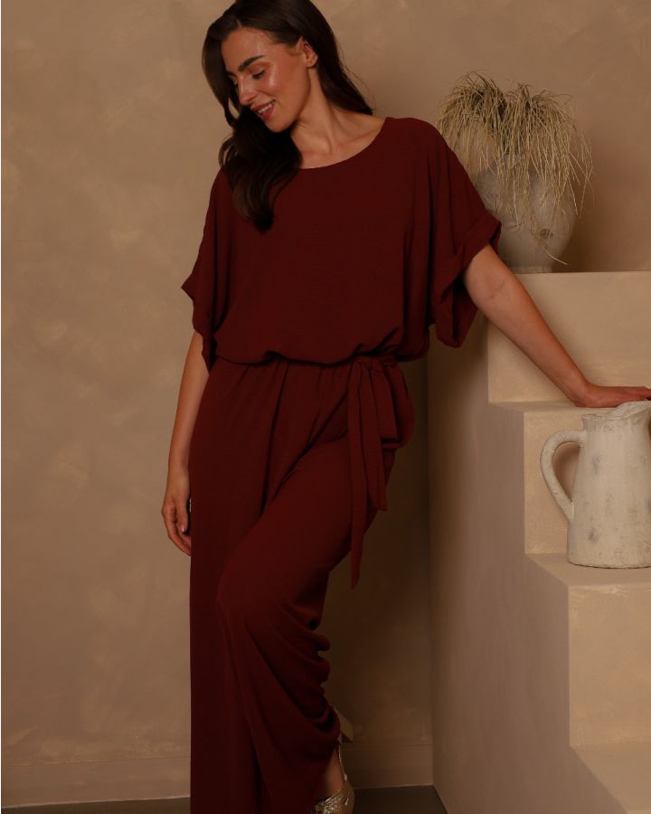 Jacque Jumpsuit | Wine