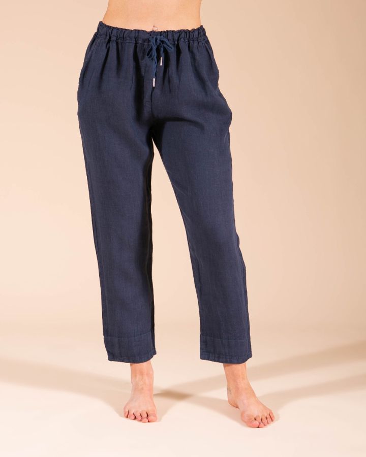 June Linen Trouser | Navy