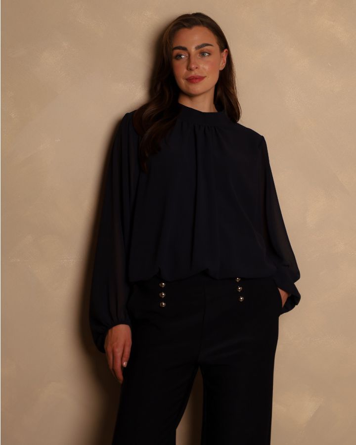 Camile Blouse | Navy