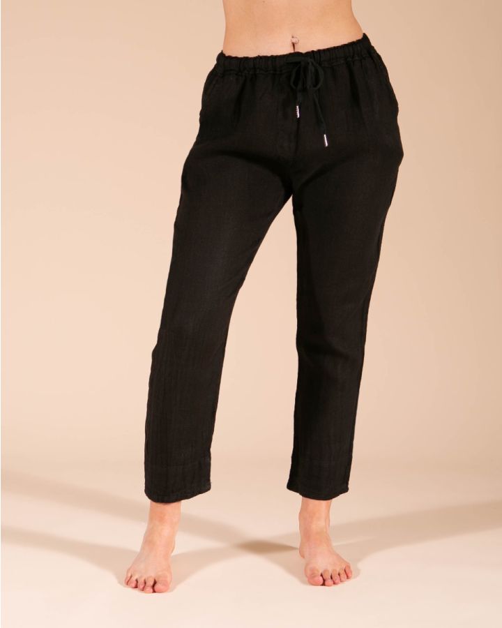 June Linen Trouser | Black