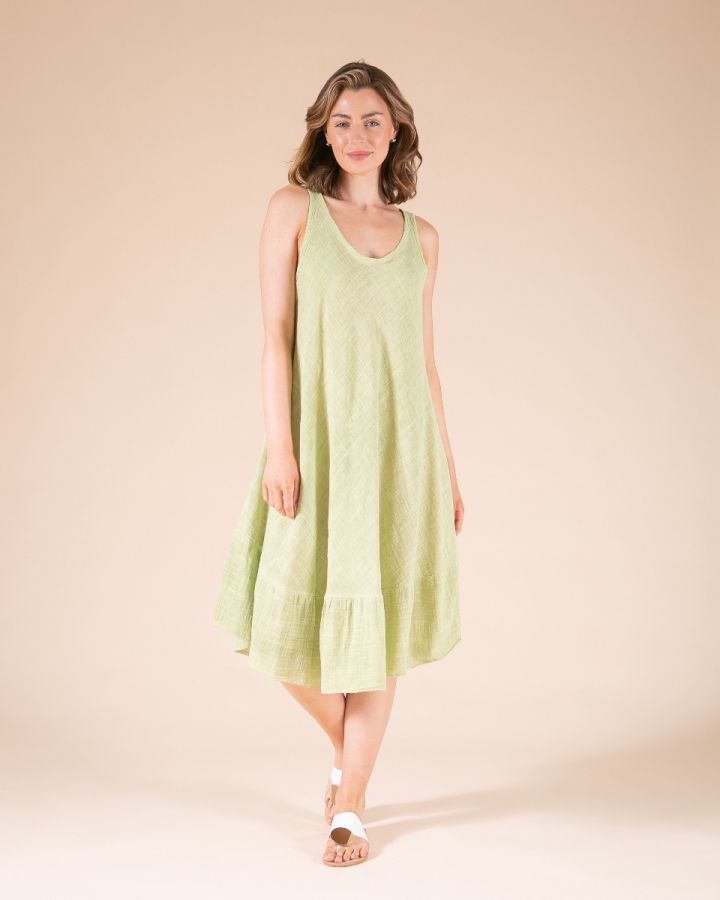 Bria Vest Dress | Lime