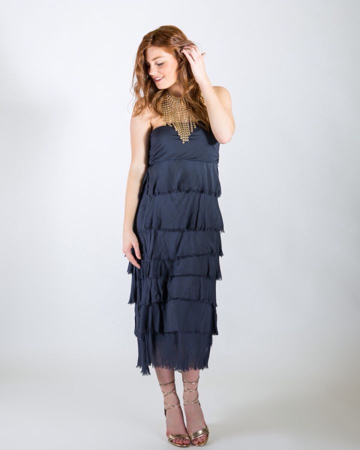 Tier Maxi Skirt / Dress | Navy