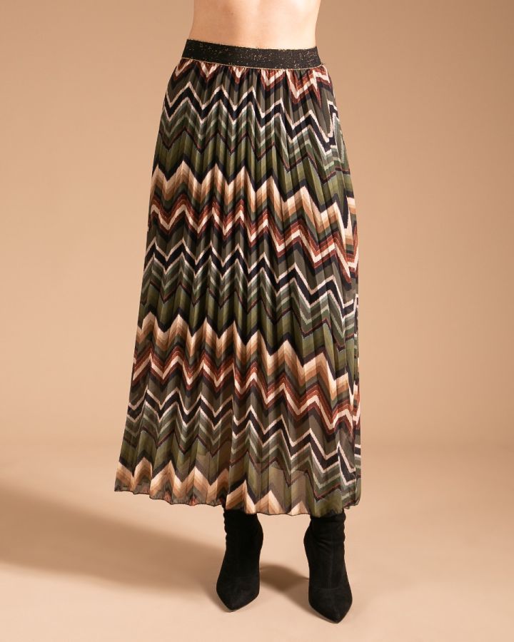Zahra Pleated Skirt | Khaki