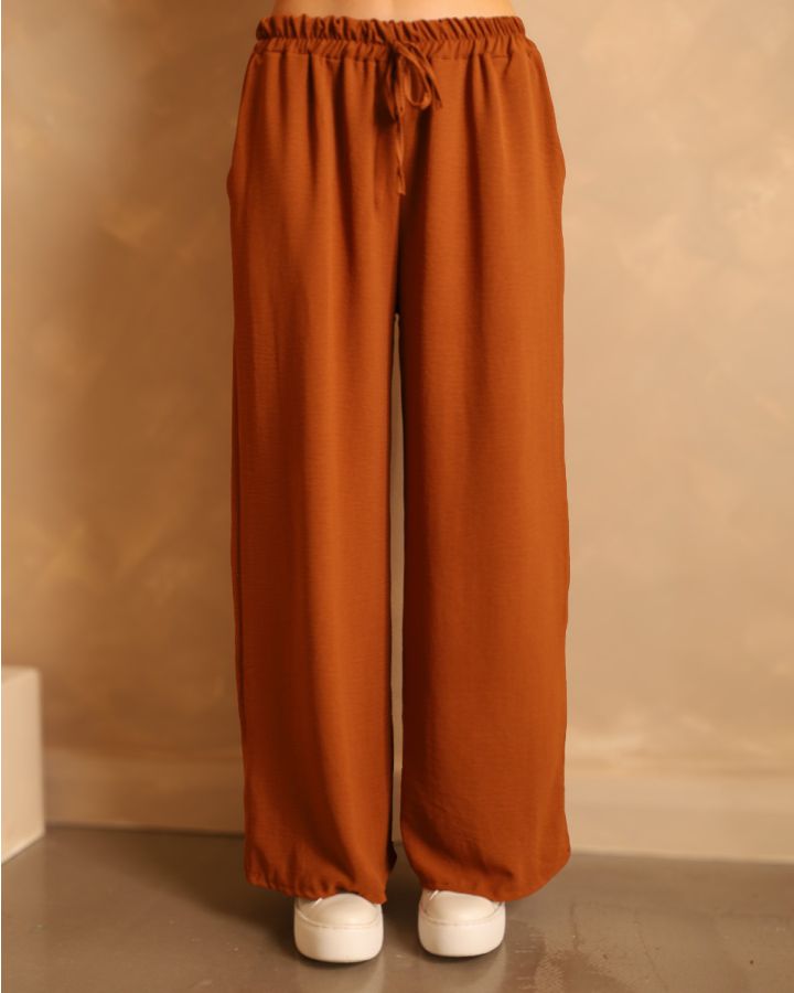 Imogen Wide Leg Trouser | Rust