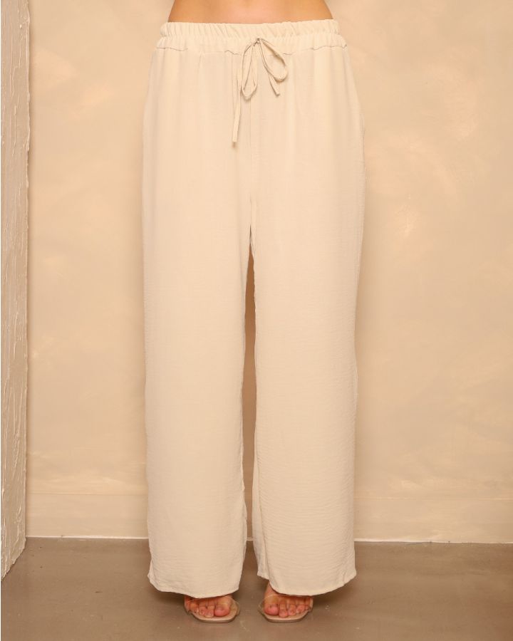 Imogen Wide Leg Trouser | Cream
