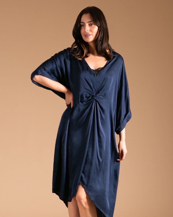 Selena Twist Front Dress | Navy