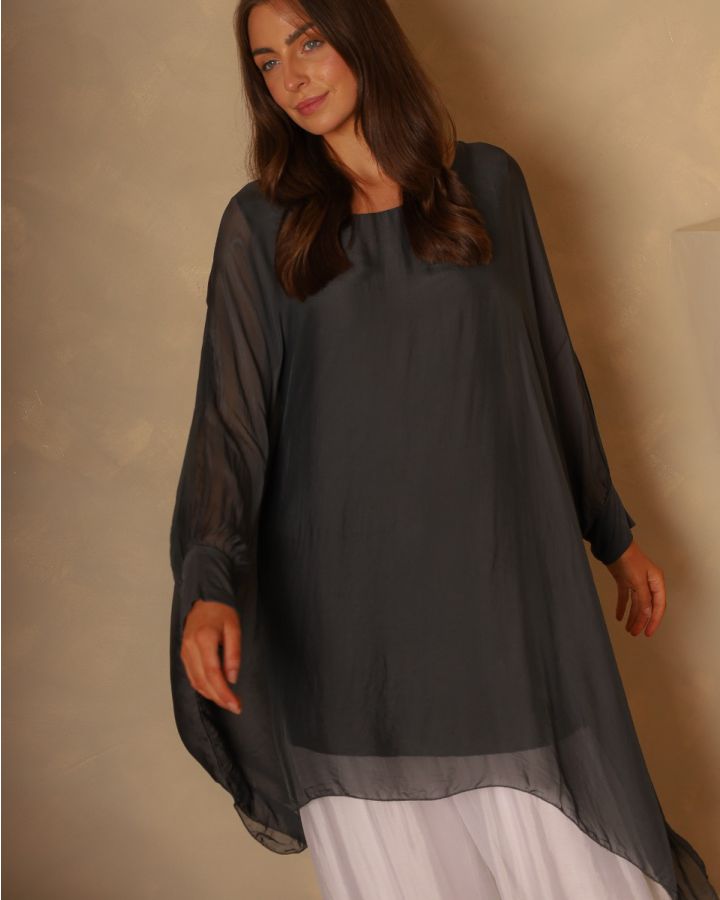 Tegan Top | Charcoal Grey