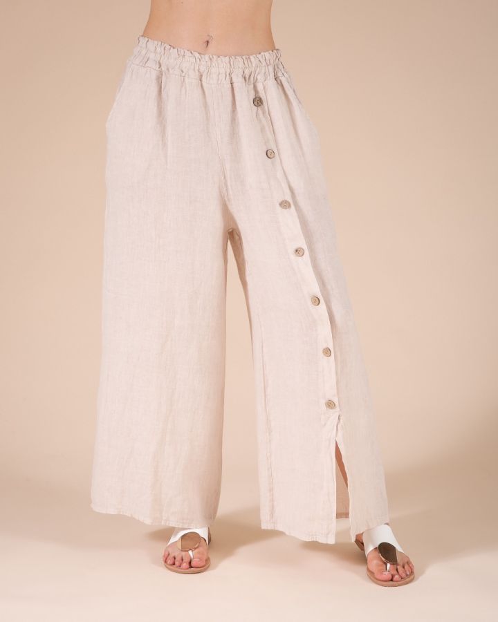 Ria Linen Trouser | Cream