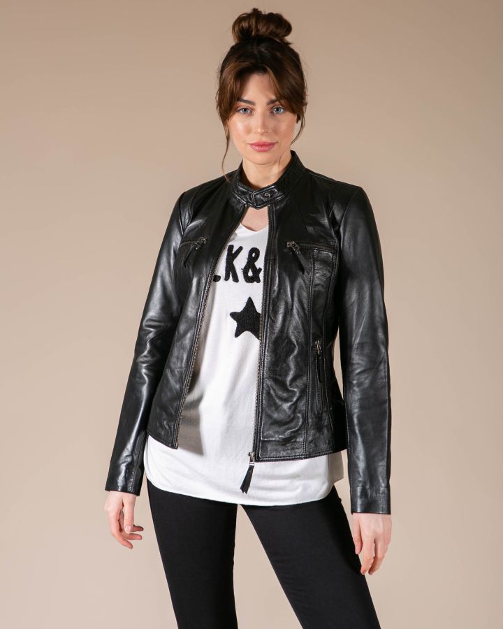 Skyla Leather Jacket | Black