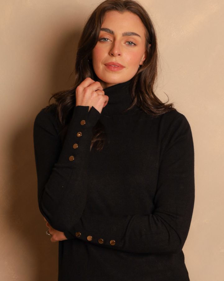 Margot Polo Knit |Black