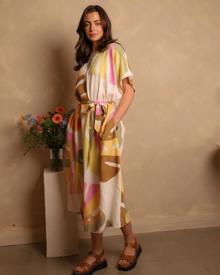 Alina Abstract Print Dress | Multi