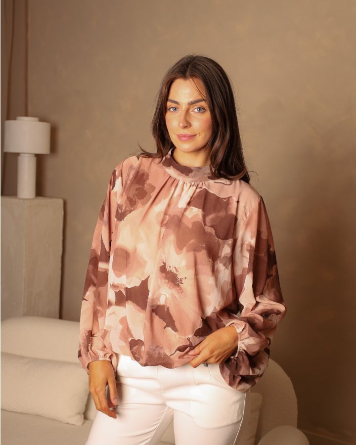 Camile Mega Bloom Blouse | Pink