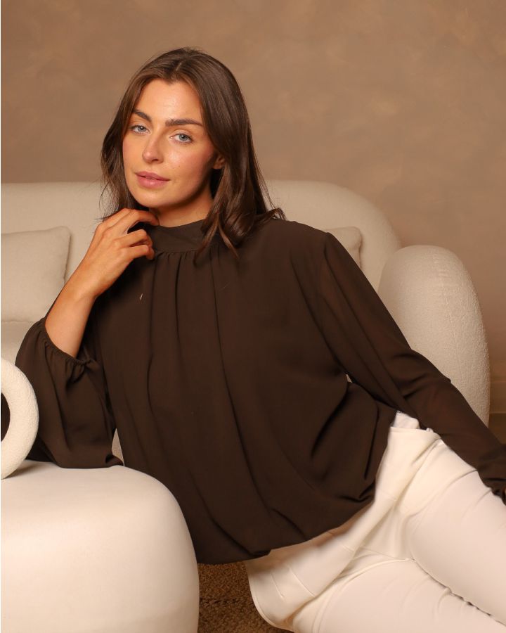 Camile Blouse | Chocolate
