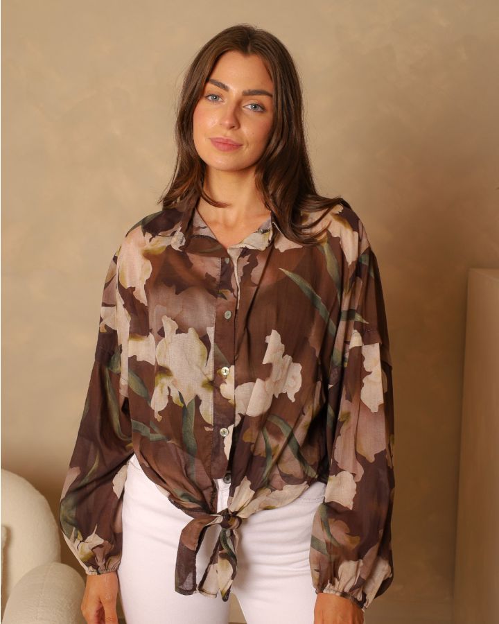Lily Blouse | Brown 