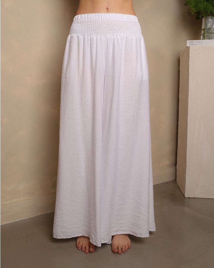 Aveline Flow Trouser | White