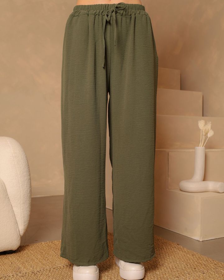 Imogen Wide Leg Trouser | Khaki