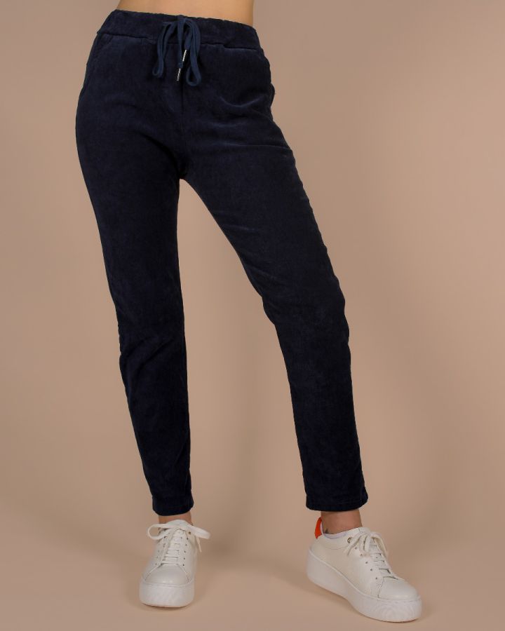 Jenna Relaxed Cord Trouser | Navy