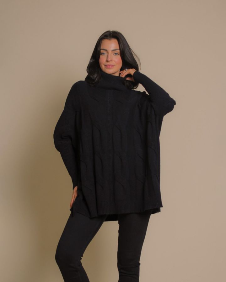 McKenzie Polo Neck  Jumper | Black