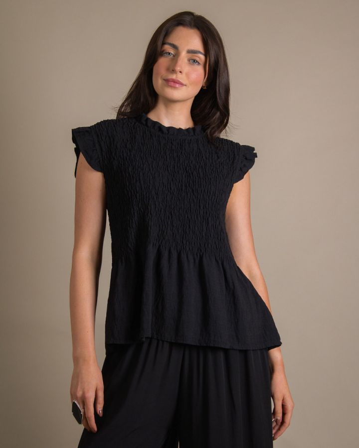 Adena Sherring Top | Black