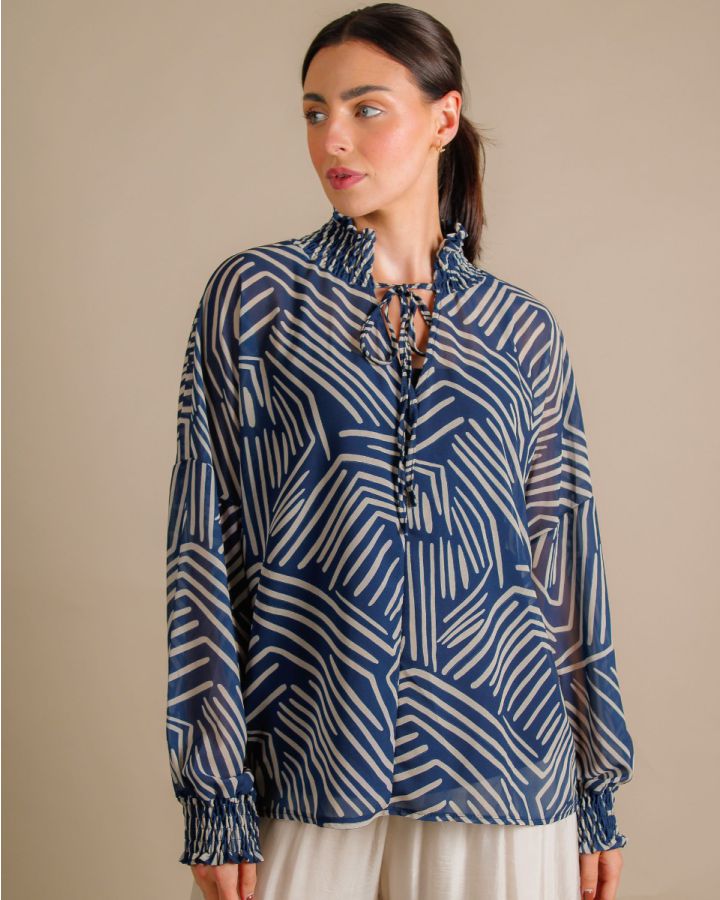 Stella Blouse | Navy